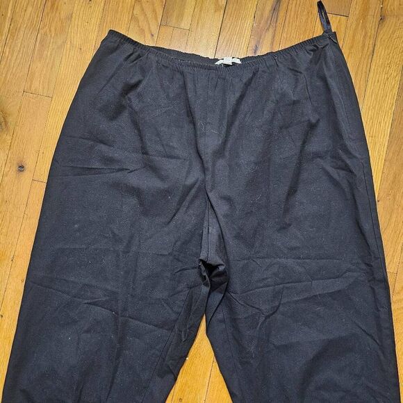 Eileen Fisher size 1X Organic Cotton and Spandex Ankle Pants Black - Picture 2 of 9